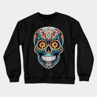 Turquoise Mexican Sugar Skull Crewneck Sweatshirt